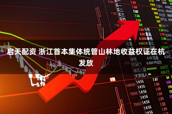 启天配资 浙江首本集体统管山林地收益权证在杭发放